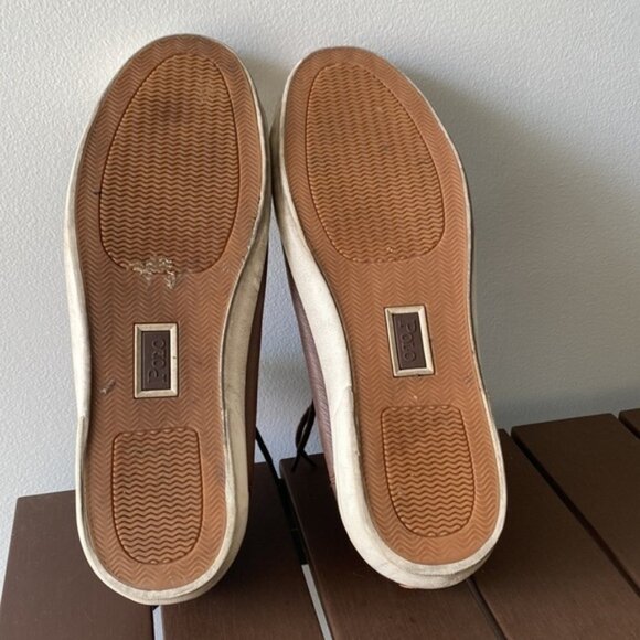 Polo By Ralph Lauren Men Brown Francisco Leather High Top Sneakers Size 13D - Picture 5 of 16